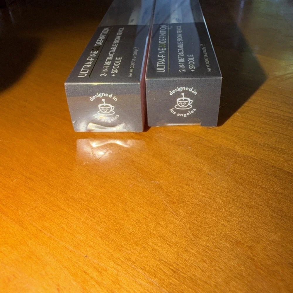 The Creme Shop Micro Brow Pencil & Spoolie-Ultra Fine 2 in 1 Granite LOT OF 2